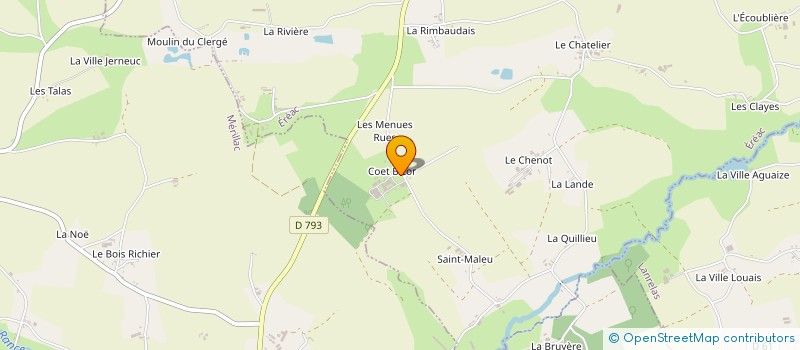 localisation de l'entreprise GAEC DE COET BICOR à EREAC