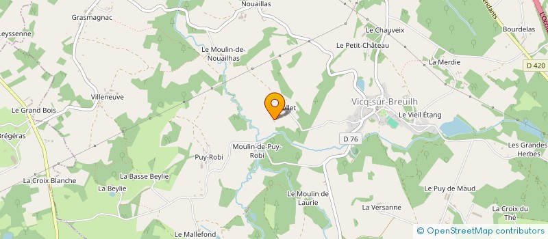localisation de l'entreprise GAEC DE COLLET à VICQ-SUR-BREUILH