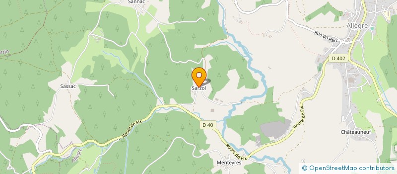 localisation de l'entreprise GAEC DE COMBE D AZOU à ALLEGRE