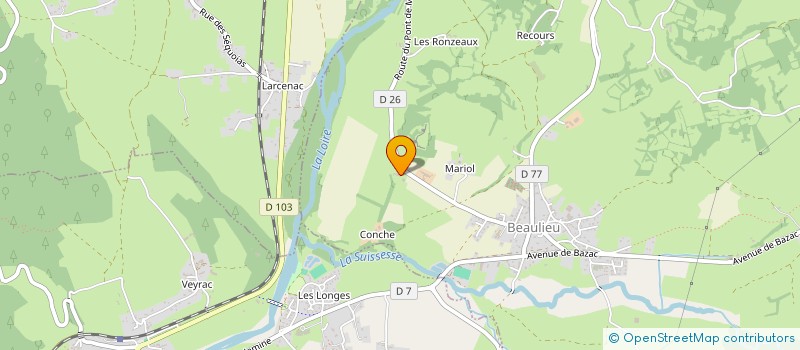 localisation de l'entreprise GAEC DE CONCHE à BEAULIEU