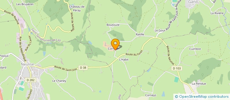 localisation de l'entreprise GAEC DE CORNEON à CROIZET-SUR-GAND
