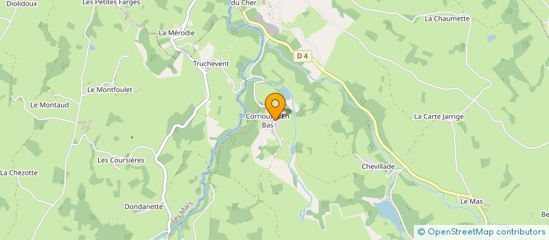 localisation de l'entreprise GAEC DE CORRIOUX-BAS à DONTREIX