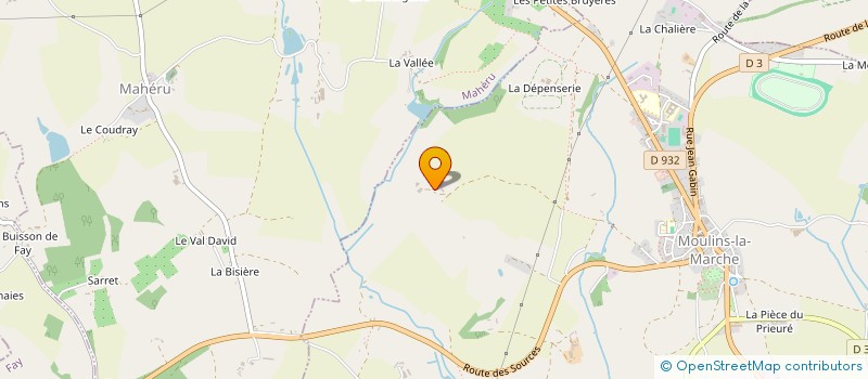 localisation de l'entreprise GAEC DE COUR D'EVEQUE à MOULINS-LA-MARCHE