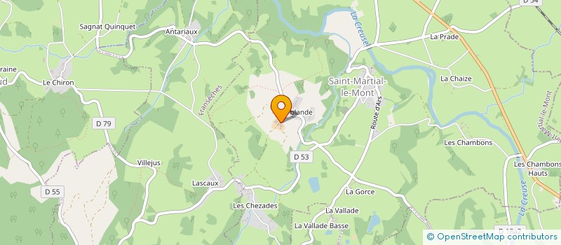 localisation de l'entreprise GAEC DE COURBLANDE à SAINT-MARTIAL-LE-MONT