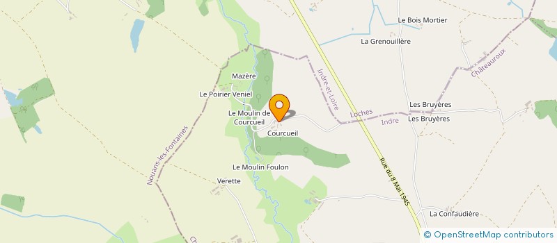 localisation de l'entreprise GAEC DE COURCUEIL à ECUEILLE