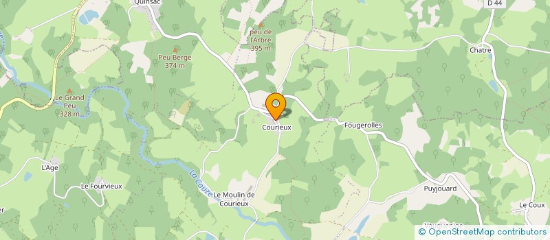 localisation de l'entreprise GAEC DE COURIEUX à SAINT-PARDOUX-LE-LAC