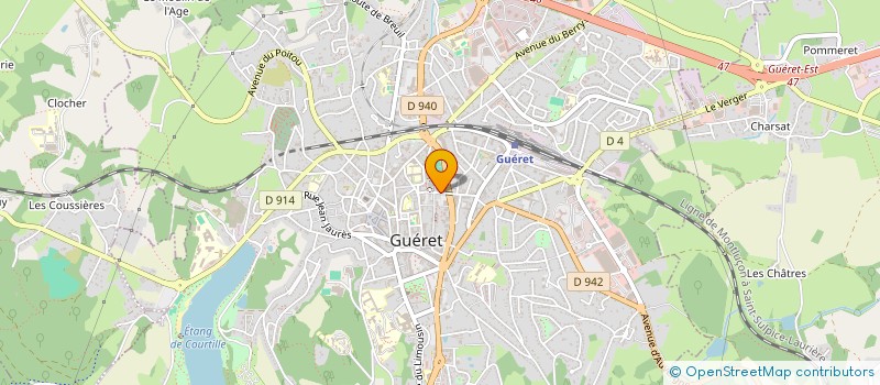 localisation de l'entreprise GAEC DE COURTILLE à GUERET