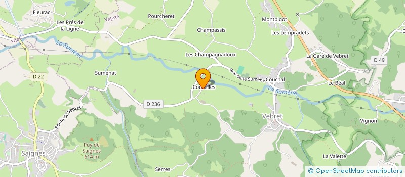localisation de l'entreprise GAEC DE COURTILLES à VEBRET