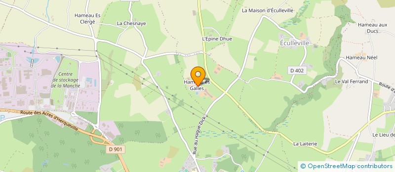 localisation de l'entreprise GAEC DE COURVIGNY à LA HAGUE
