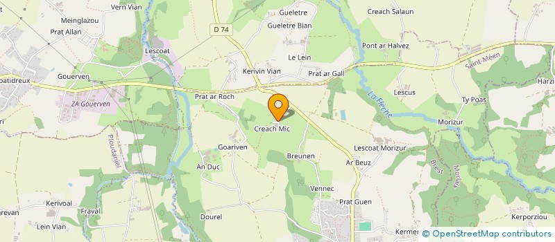 localisation de l'entreprise GAEC DE CREACH MIC à SAINT-MEEN
