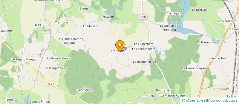localisation de l'entreprise GAEC DE CREPENDEL à COMBOURG
