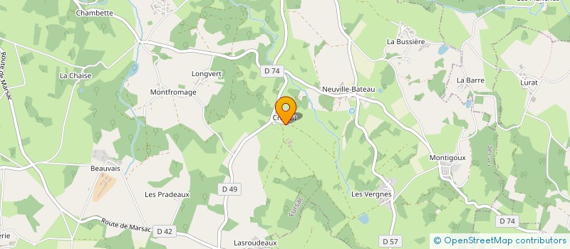 localisation de l'entreprise GAEC DE CREPIAT  FURSAC