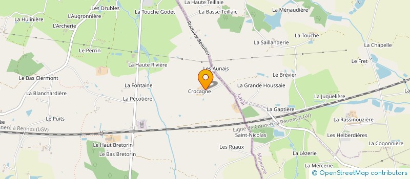 localisation de l'entreprise GAEC DE CROCAGNE à LE PERTRE
