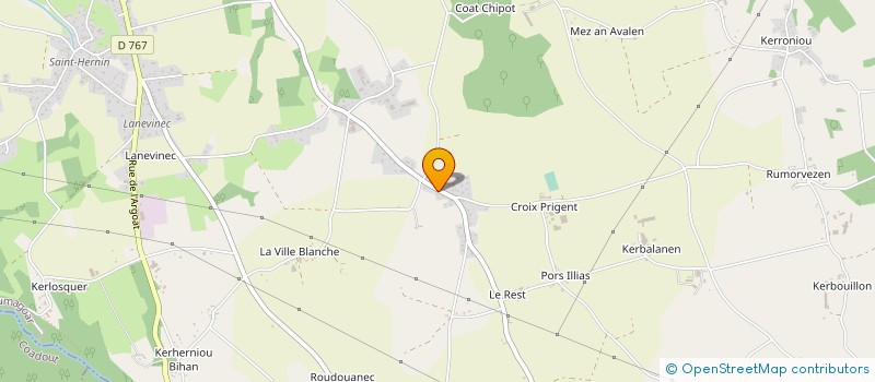 localisation de l'entreprise GAEC DE CROIX PRIGENT à PLOUMAGOAR