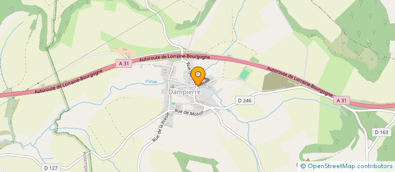 localisation de l'entreprise GAEC DE DAMPIERRE à DAMPIERRE