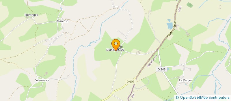 localisation de l'entreprise GAEC DE DIANE  PREVERANGES