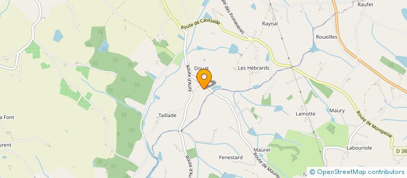 localisation de l'entreprise GAEC DE DOUAT  MONTPEZAT-DE-QUERCY