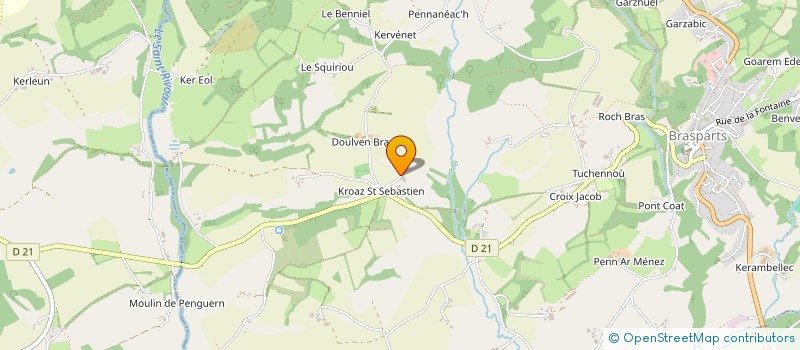 localisation de l'entreprise GAEC DE DOULWENN VIHAN à BRASPARTS