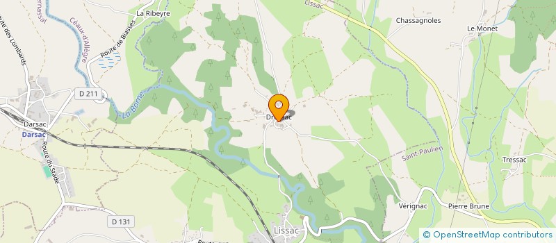 localisation de l'entreprise GAEC DE DROSSAC  LISSAC