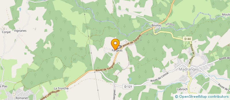 localisation de l'entreprise GAEC DE FARGEAS  LE LONZAC