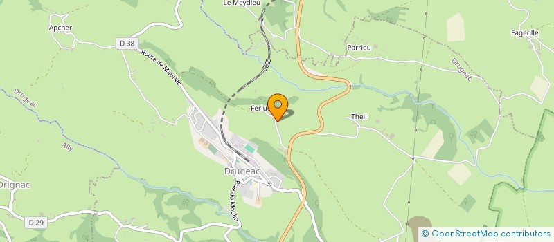 localisation de l'entreprise GAEC DE FERLUC à DRUGEAC