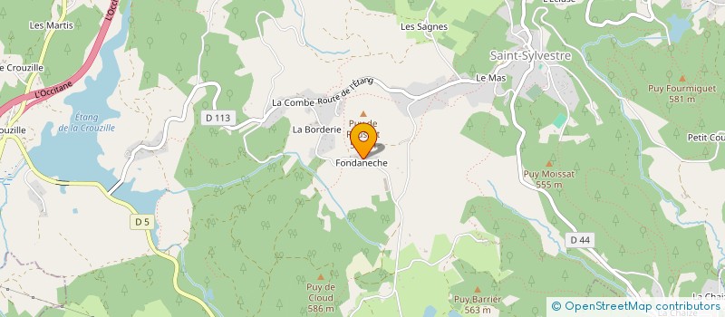 localisation de l'entreprise GAEC DE FONDANECHE  SAINT-SYLVESTRE