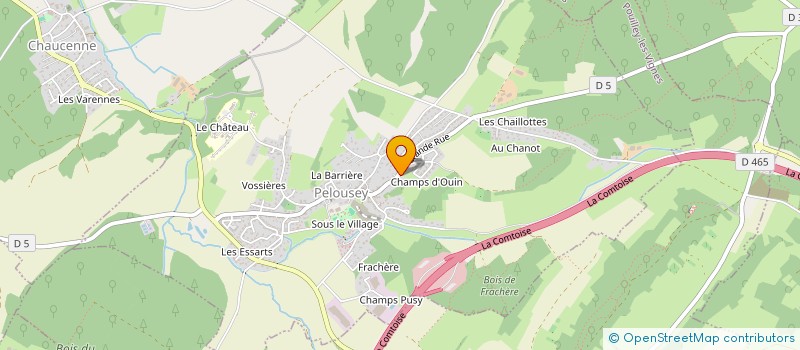 localisation de l'entreprise GAEC DE FONTAGNEAUX à PELOUSEY