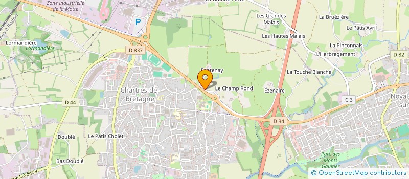 localisation de l'entreprise GAEC DE FONTENAY à CHARTRES-DE-BRETAGNE