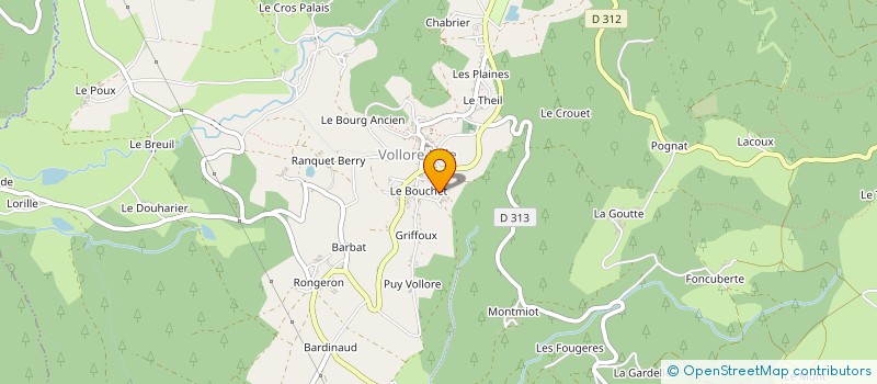 localisation de l'entreprise GAEC DE FONTMERLE à SAUVIAT