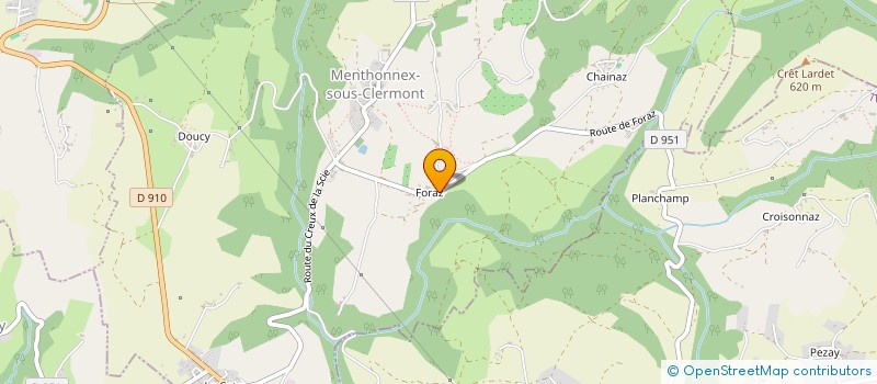 localisation de l'entreprise GAEC DE FORAZ à MENTHONNEX-SOUS-CLERMONT