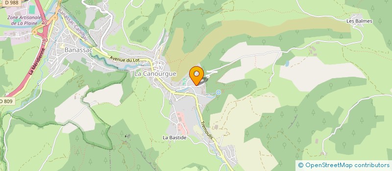 localisation de l'entreprise GAEC DE FRAISSINET à LA CANOURGUE
