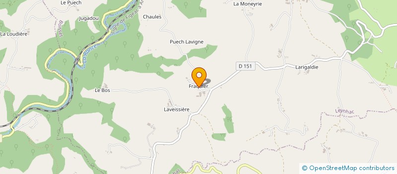localisation de l'entreprise GAEC DE FRAQUIER à LEYNHAC