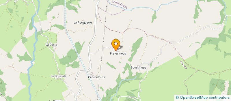 localisation de l'entreprise GAEC DE FRAYSSINOUS D ALRANCE à ALRANCE