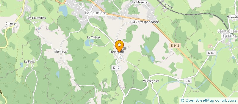 localisation de l'entreprise GAEC DE FREDEFONT  LA SAUNIERE