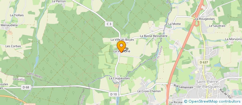 localisation de l'entreprise GAEC DE FROMENTEL à LANVALLAY
