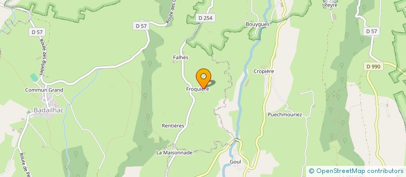 localisation de l'entreprise GAEC DE FROQUIERES à BADAILHAC
