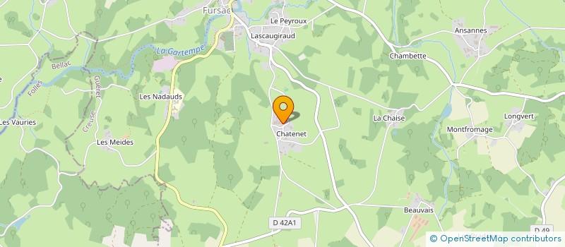 localisation de l'entreprise GAEC DE FURSAC  FURSAC