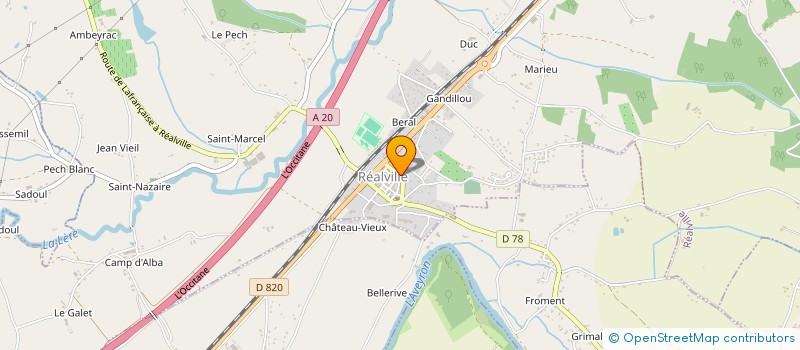 localisation de l'entreprise GAEC DE GAMARRE  REALVILLE