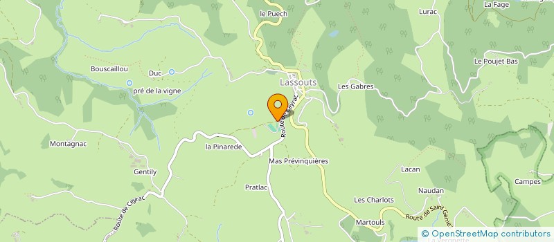 localisation de l'entreprise GAEC DE GAMET  LASSOUTS