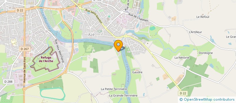 localisation de l'entreprise GAEC DE GAUDRE à AZE