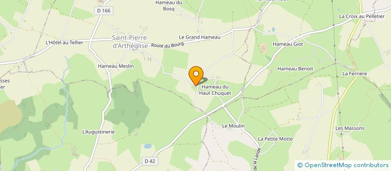 localisation de l'entreprise GAEC DE GEFFOSSES à SAINT-PIERRE-D'ARTHEGLISE