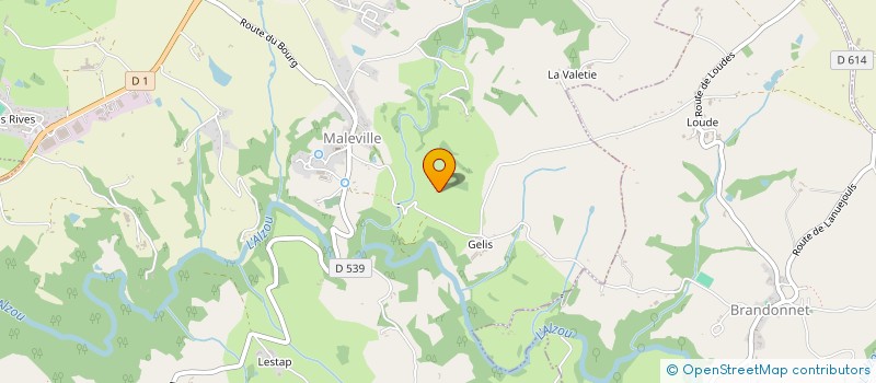 localisation de l'entreprise GAEC DE GELIS à MALEVILLE