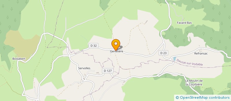 localisation de l'entreprise GAEC DE GENELIERES  DAUZAT-SUR-VODABLE