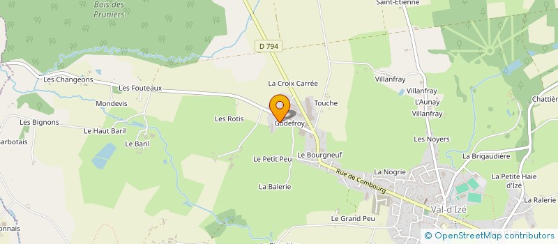 localisation de l'entreprise GAEC DE GODEFROY à VAL-D'IZE