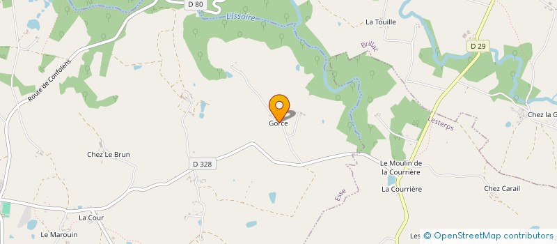 localisation de l'entreprise GAEC DE GORCE à ABZAC