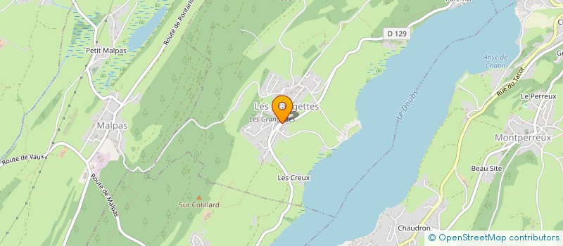 localisation de l'entreprise GAEC DE GOUTTE D'OR à VAUX-ET-CHANTEGRUE