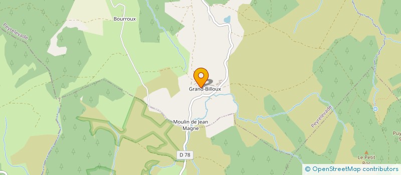 localisation de l'entreprise GAEC DE GRAND BILLOU à PEYRELEVADE