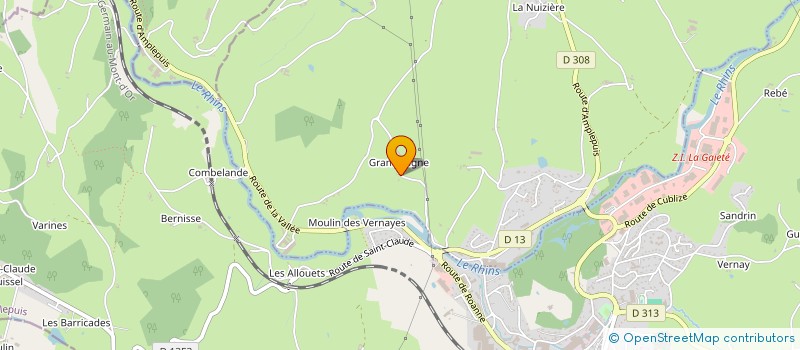 localisation de l'entreprise GAEC DE GRANDSEIGNE à SAINT-JEAN-LA-BUSSIERE