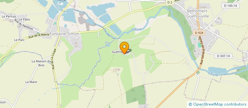 localisation de l'entreprise GAEC DE GUEHOUVILLE à BELHOMERT-GUEHOUVILLE
