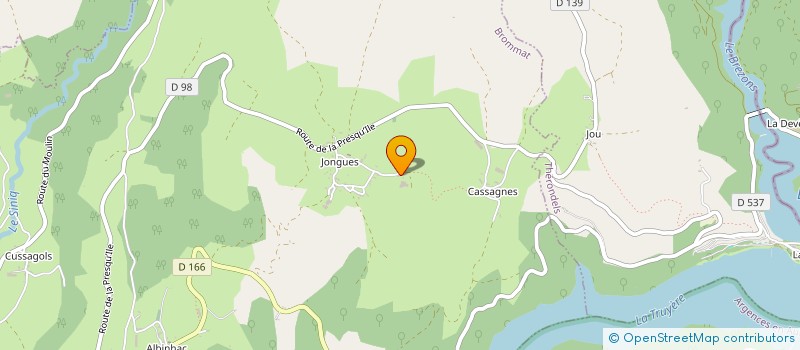 localisation de l'entreprise GAEC DE JONGUES  BROMMAT